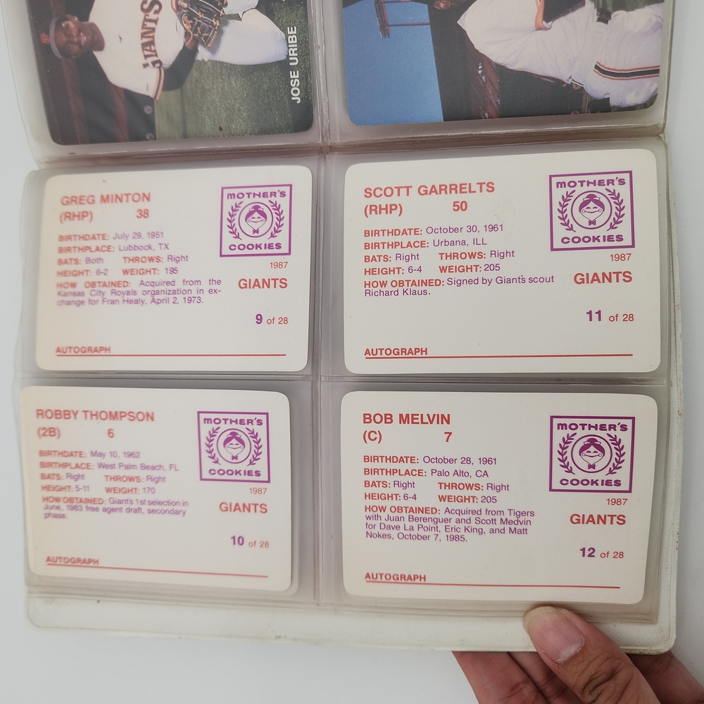 San Francisco Giants Vintage 1987 Mother's Cards Book - Picture 5 of 13